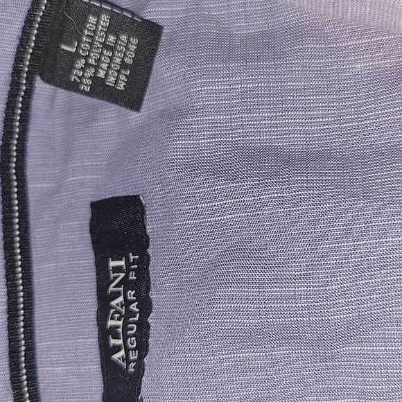 Alfani Men's roll up sleeve regular fit large cotton blend button down shirt - Picture 4 of 6